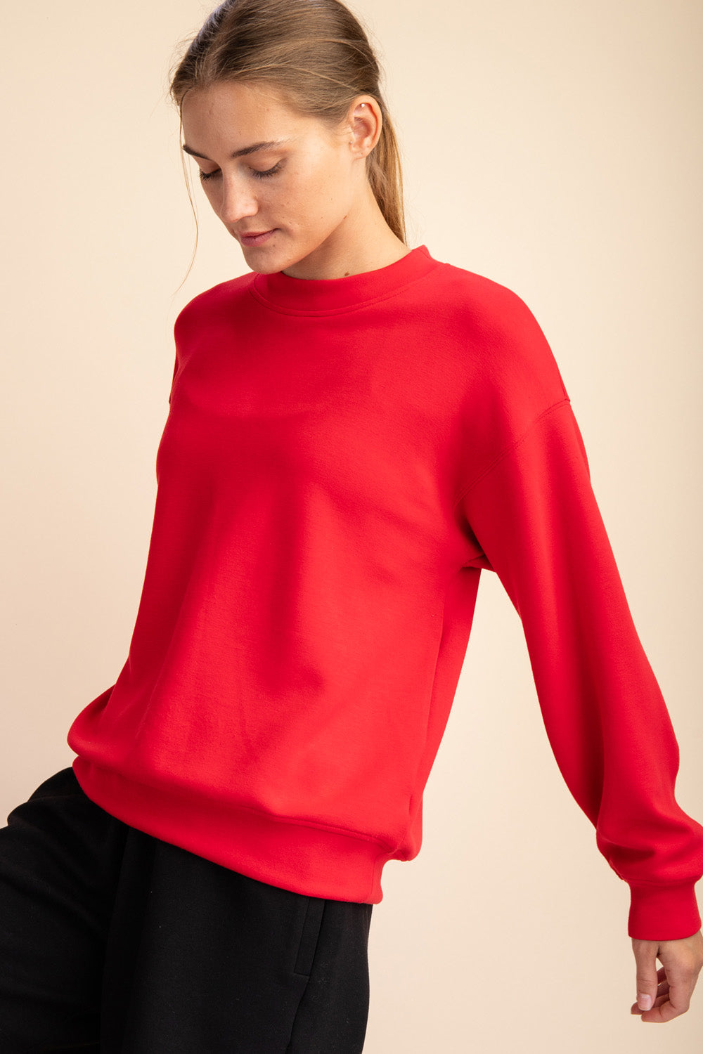 Modal Scuba Mock Neck Pullover