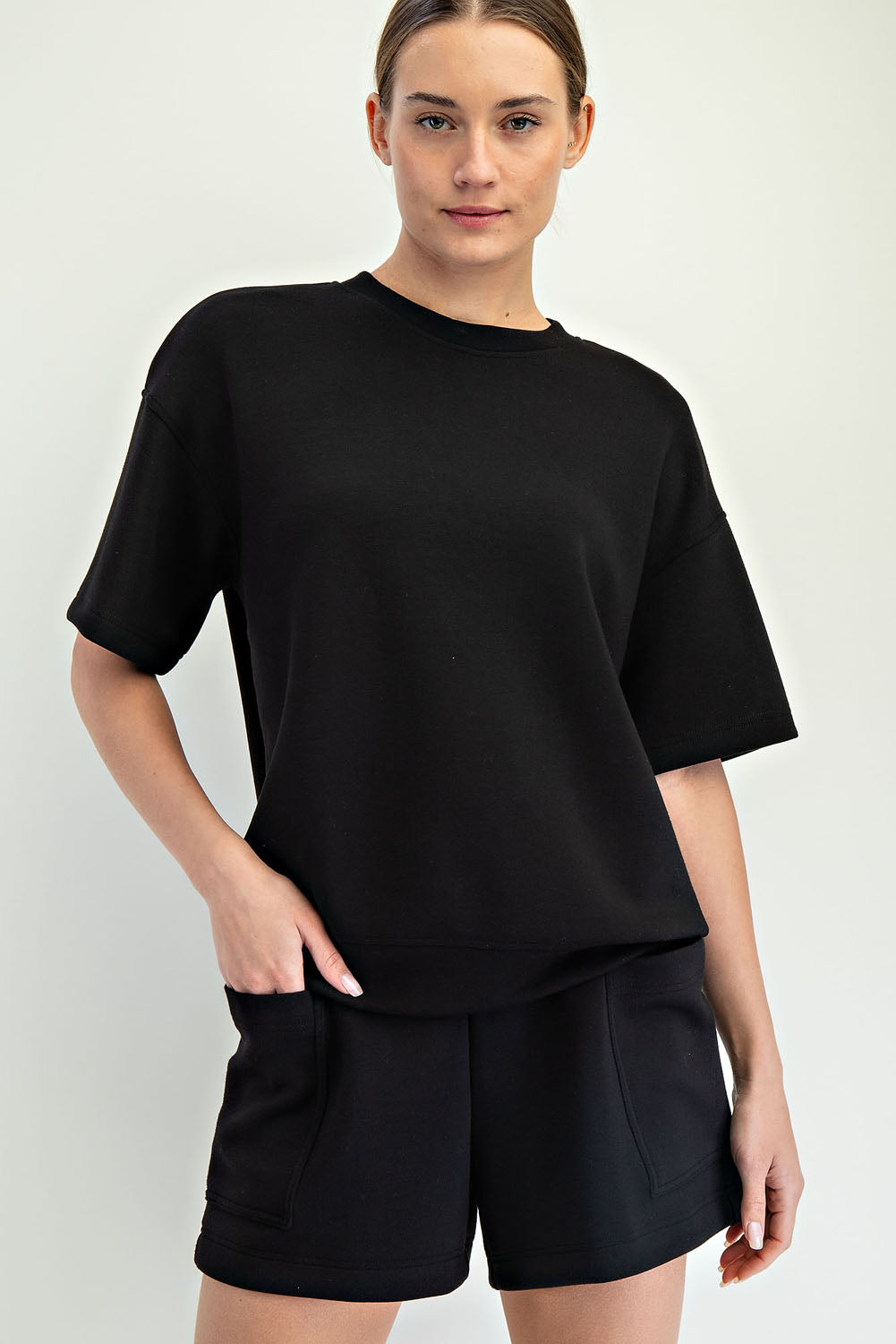 Modal Poly Short Sleeve Top
