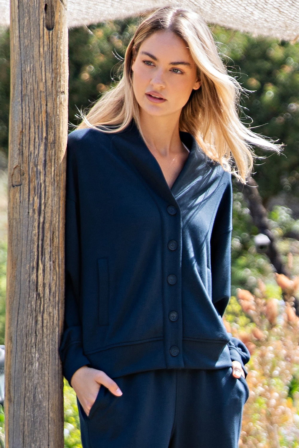 Scuba Button Cardigan