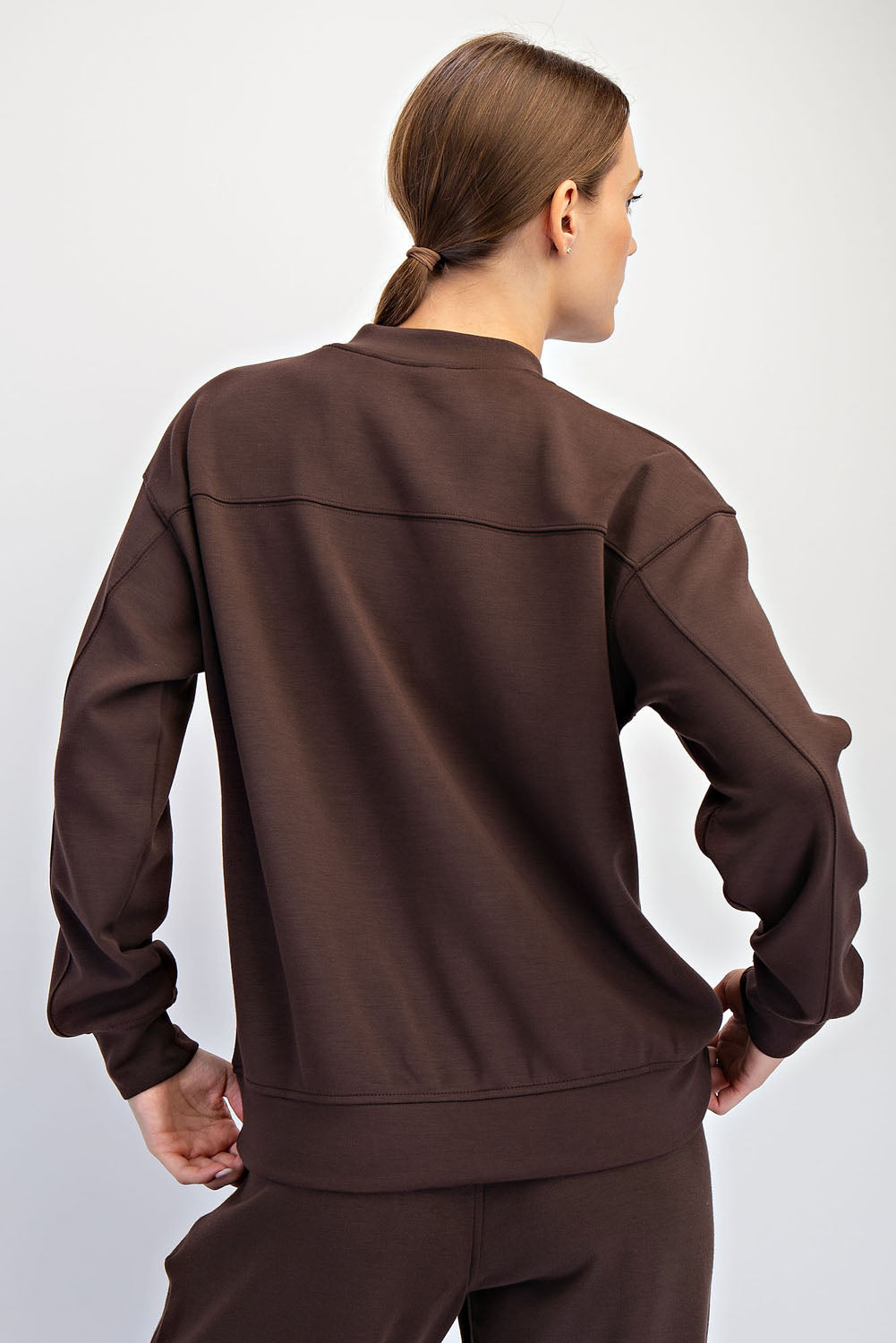 Modal Scuba Mock Neck Pullover