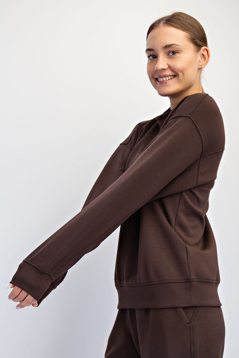 Modal Scuba Mock Neck Pullover