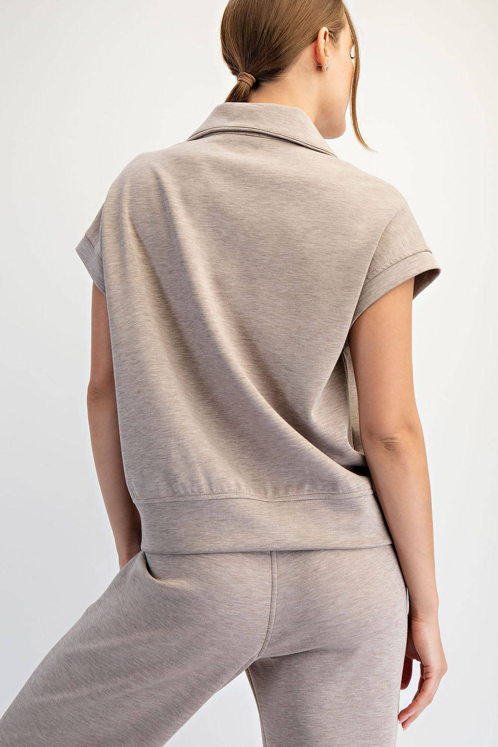 Short Sleeve Quarter Zip Pullover