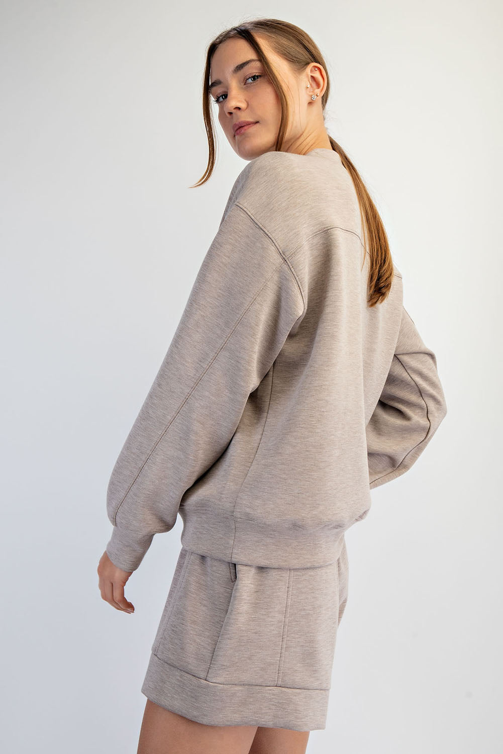 Modal Scuba Mock Neck Pullover