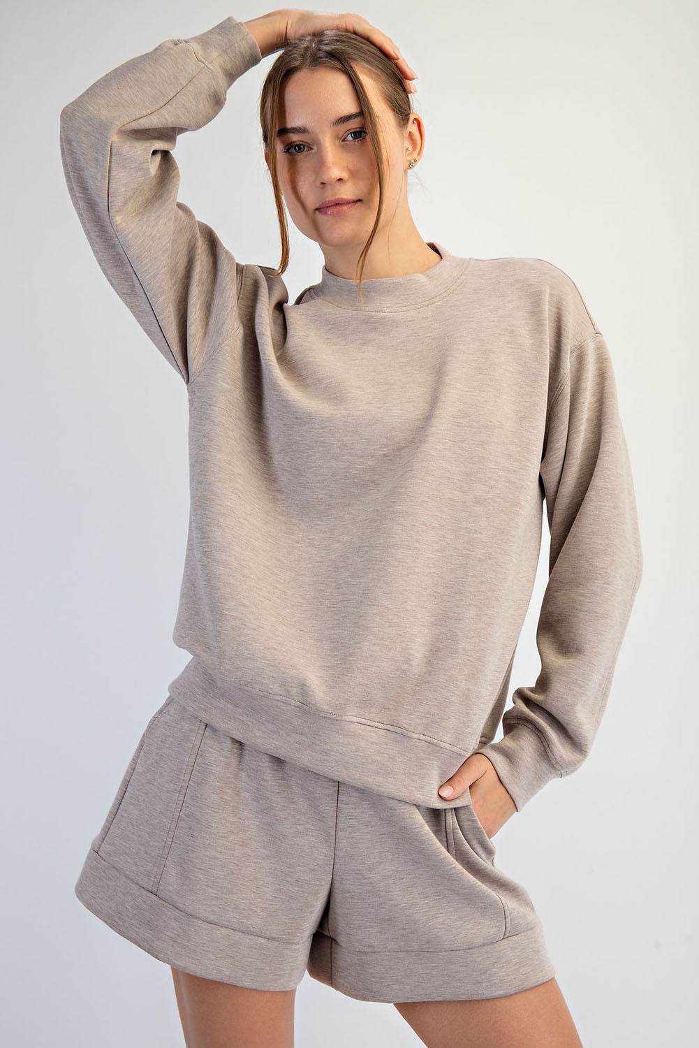 Modal Scuba Mock Neck Pullover