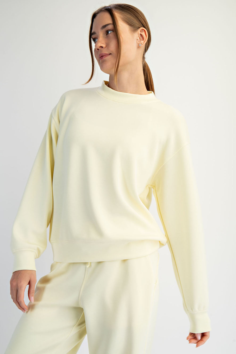 Modal Scuba Mock Neck Pullover