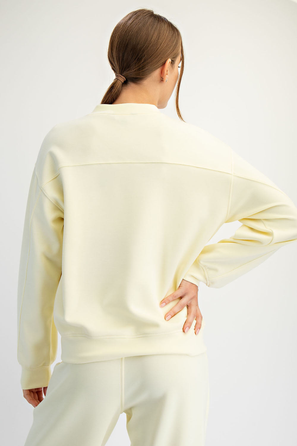 Modal Scuba Mock Neck Pullover