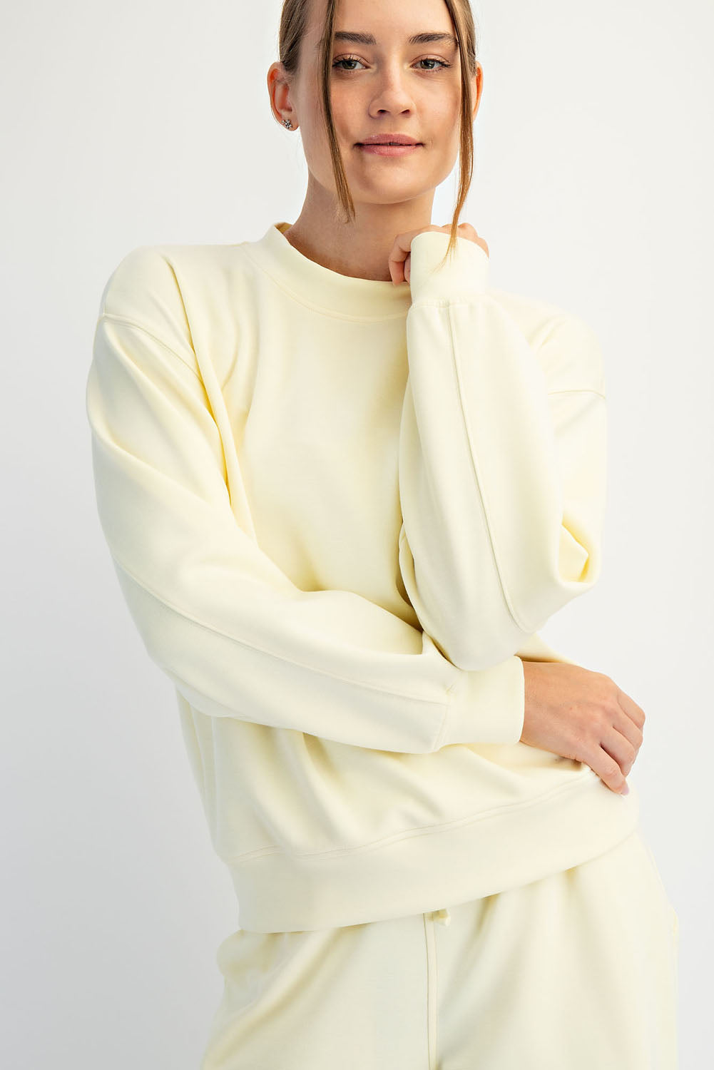 Modal Scuba Mock Neck Pullover