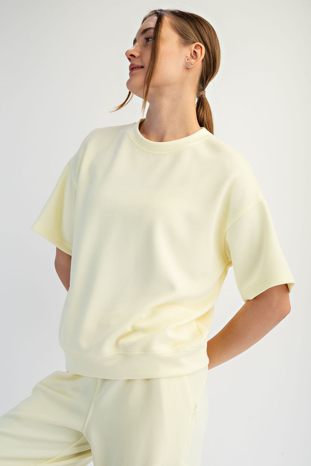 Modal Poly Short Sleeve Top