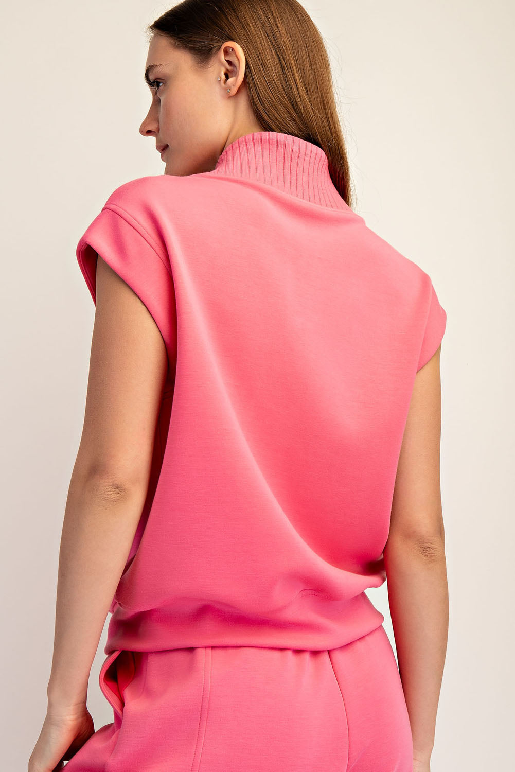 Modal Poly Rib 1/4 Zip Pullover