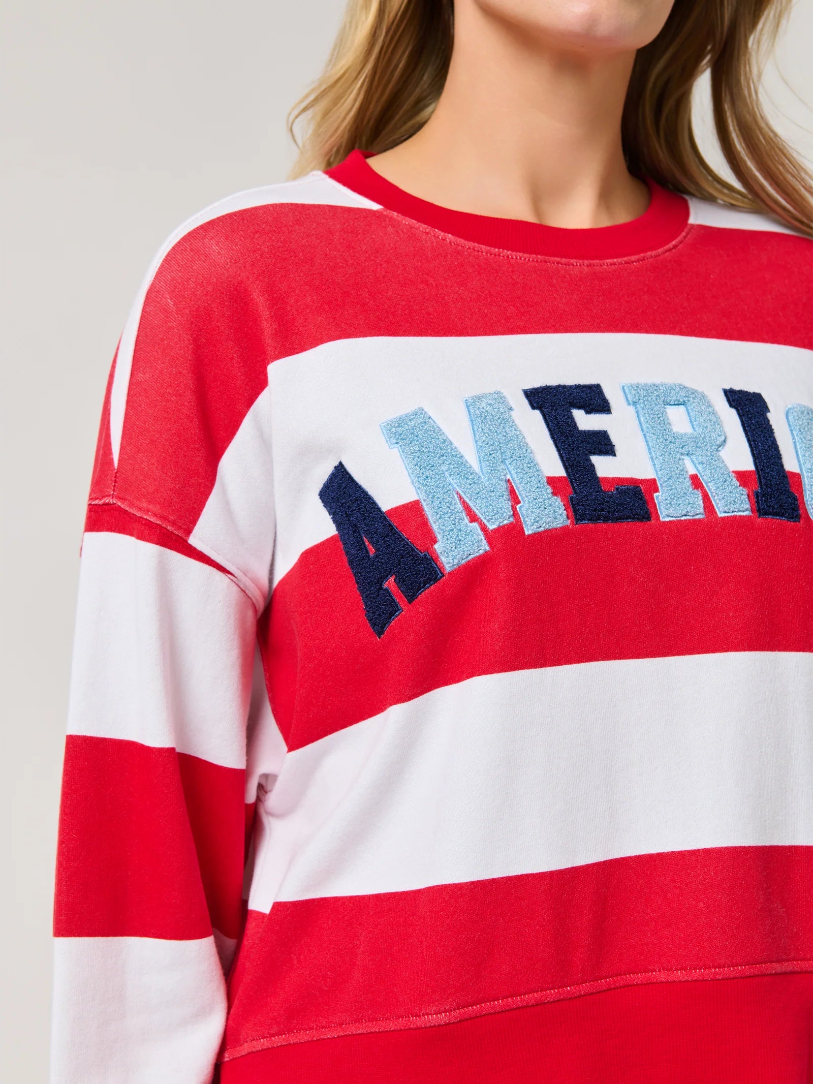 America Rugby Stripe Relaxed Sweatshirt