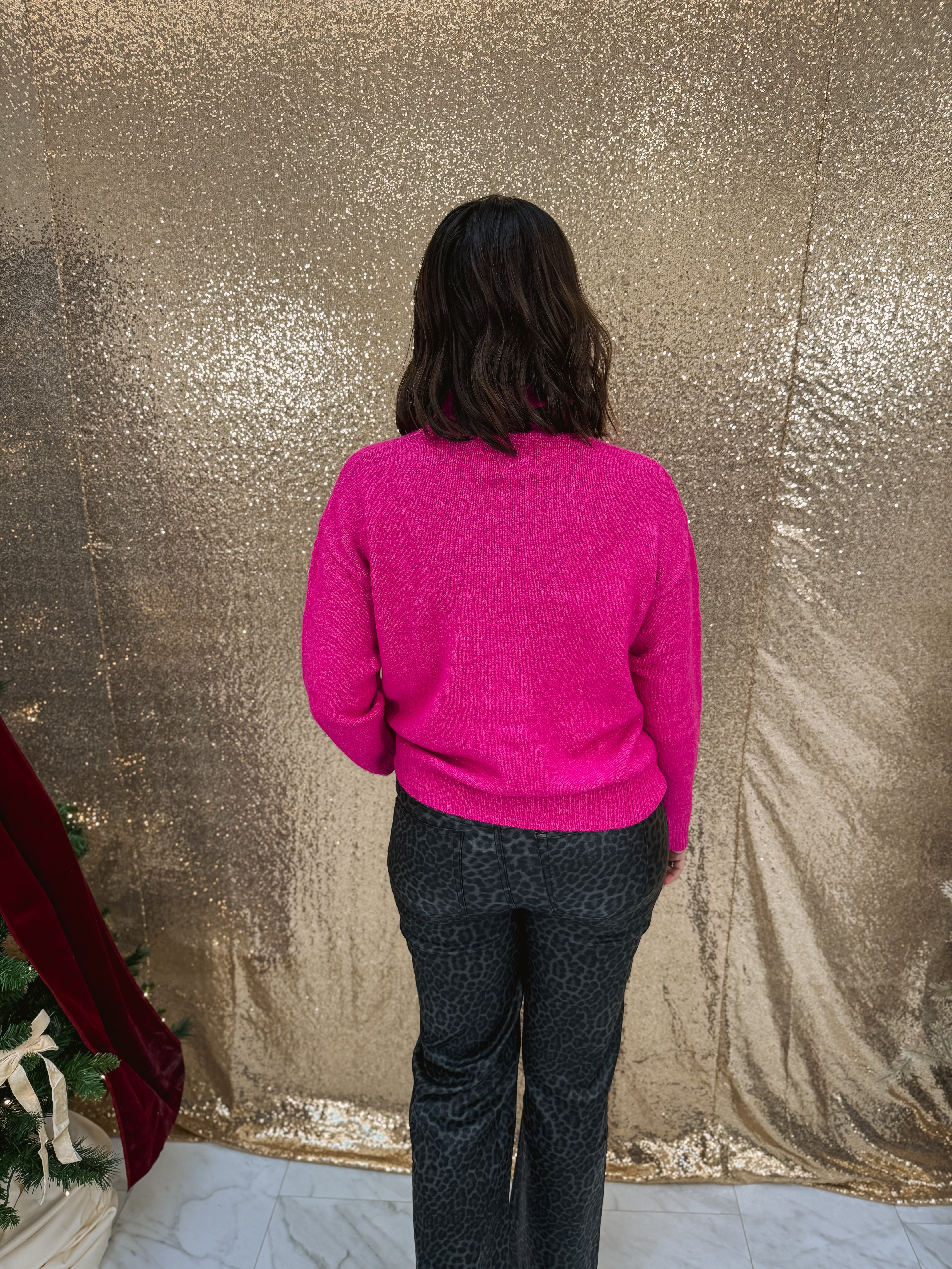 Molly Bracken Pink Turtleneck Sweater