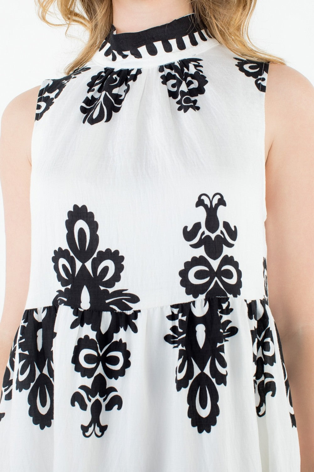 Sleeveless Tiered Midi Dress