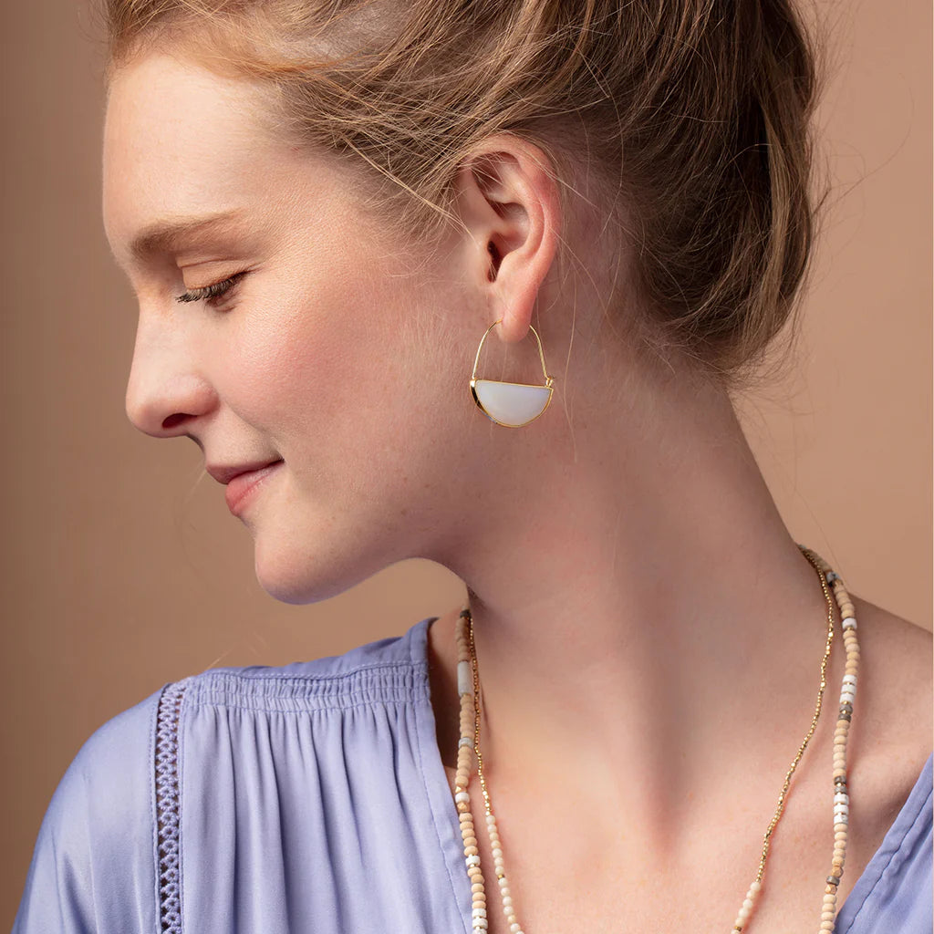 Scout Stone Prism Hoop Earring
