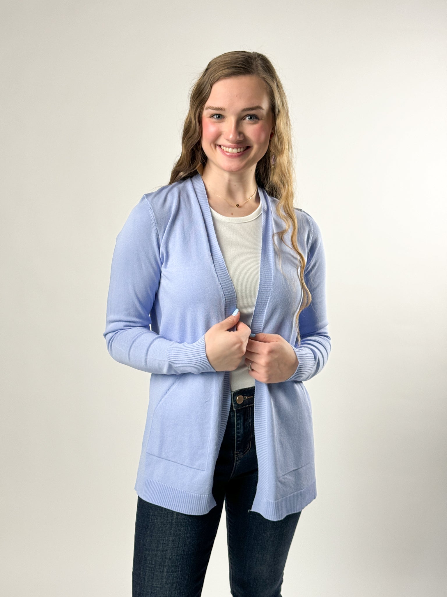 Light Weight Open Front Cardigan