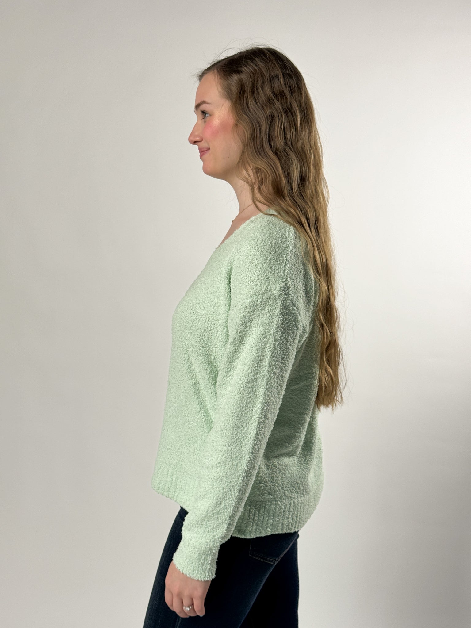 Fluffy Fleece Long Sleeve Sweater