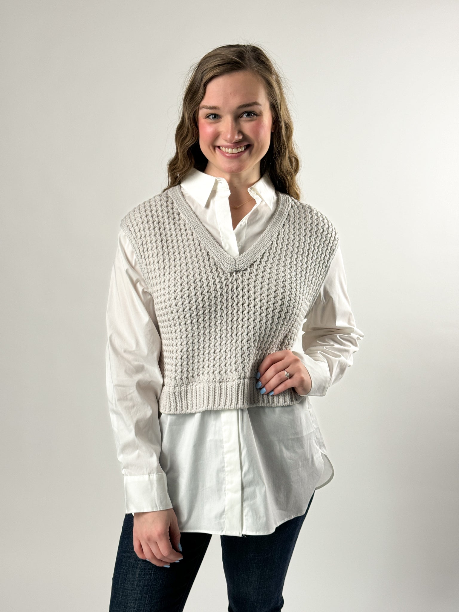 Heather Grey Sweater/Shirt