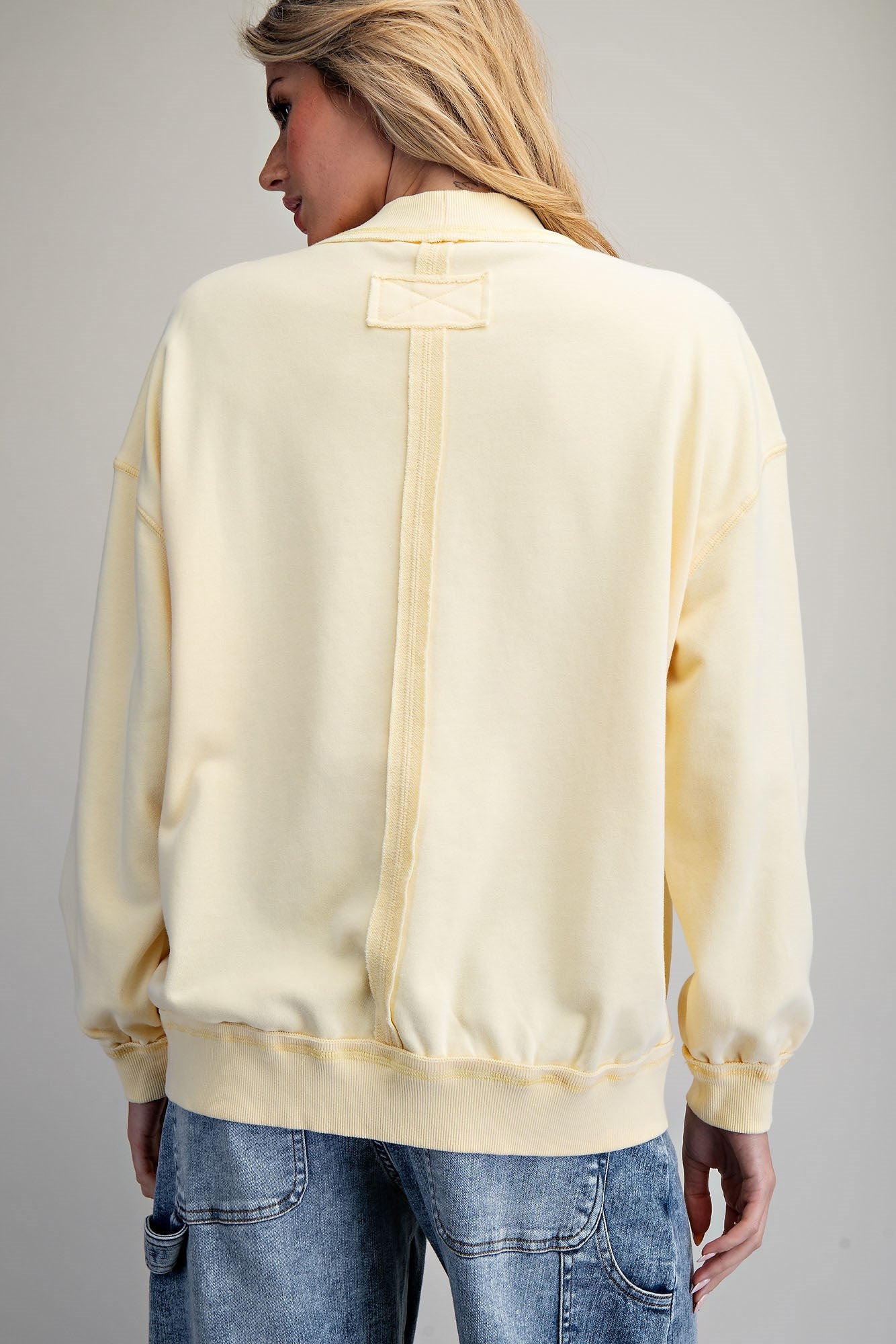 Snow Washed Long Sleeve Sweatshirt