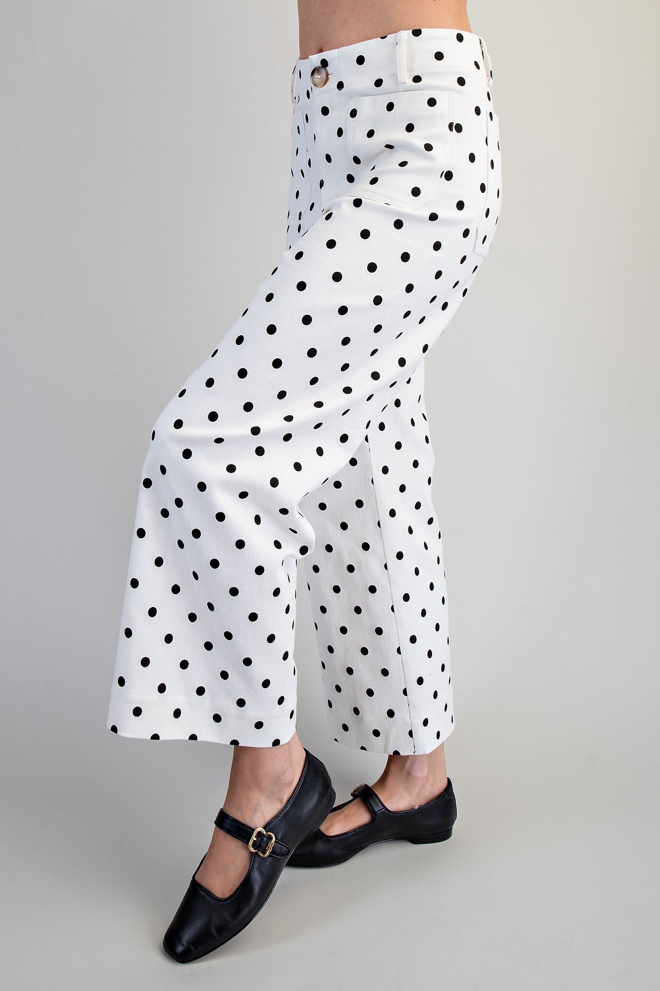 Polka Dot Straight Leg Pant