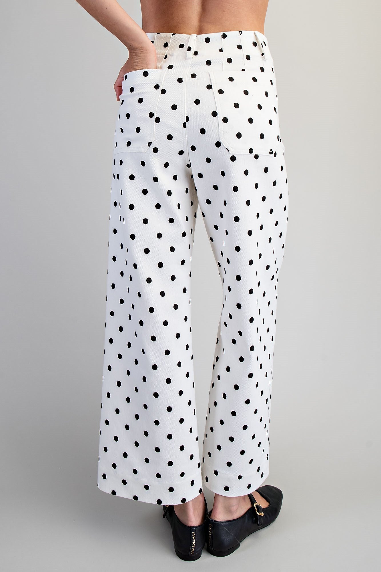 Polka Dot Straight Leg Pant
