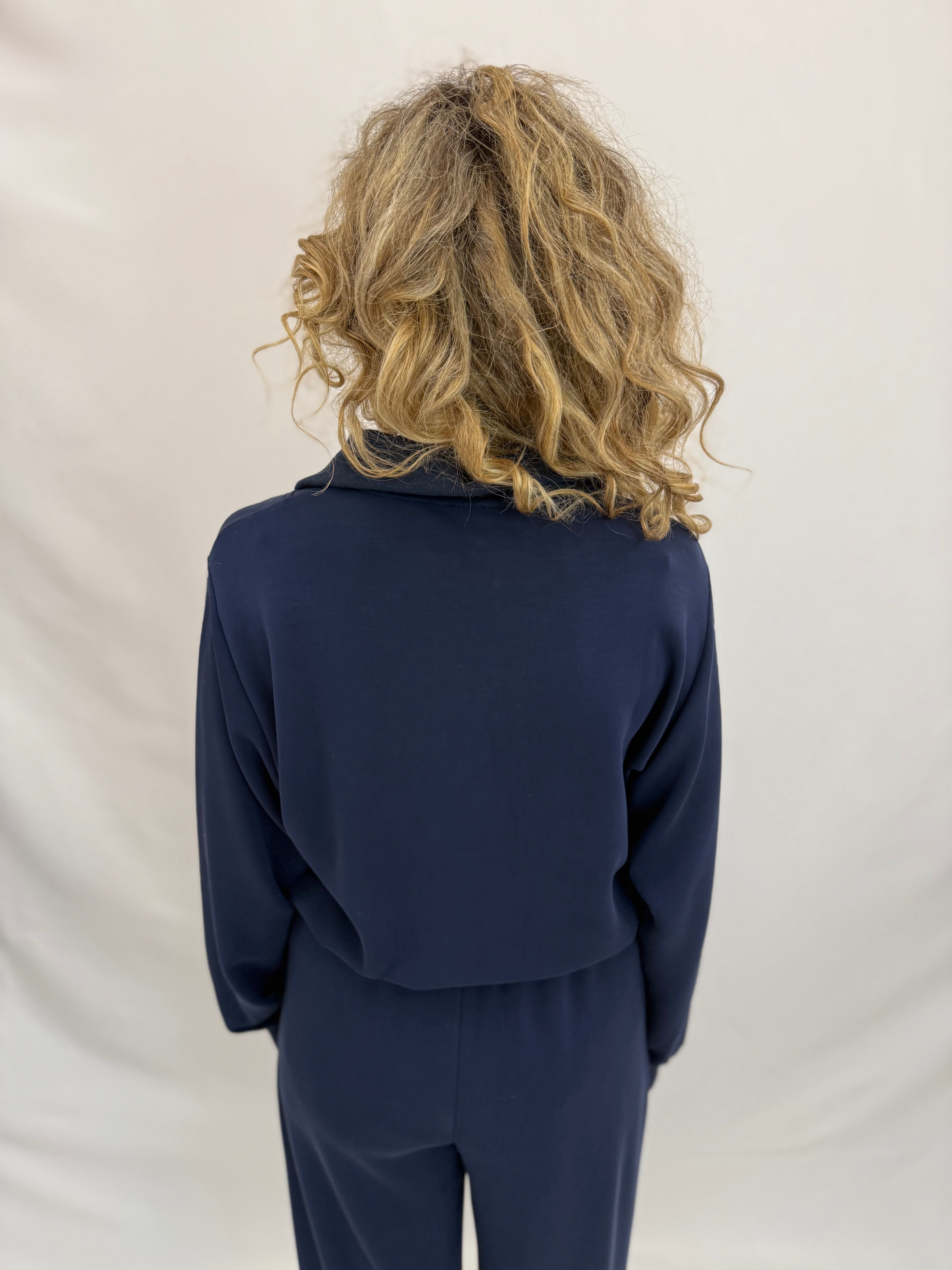 Brushed Modal Half Zip Sweatshirt