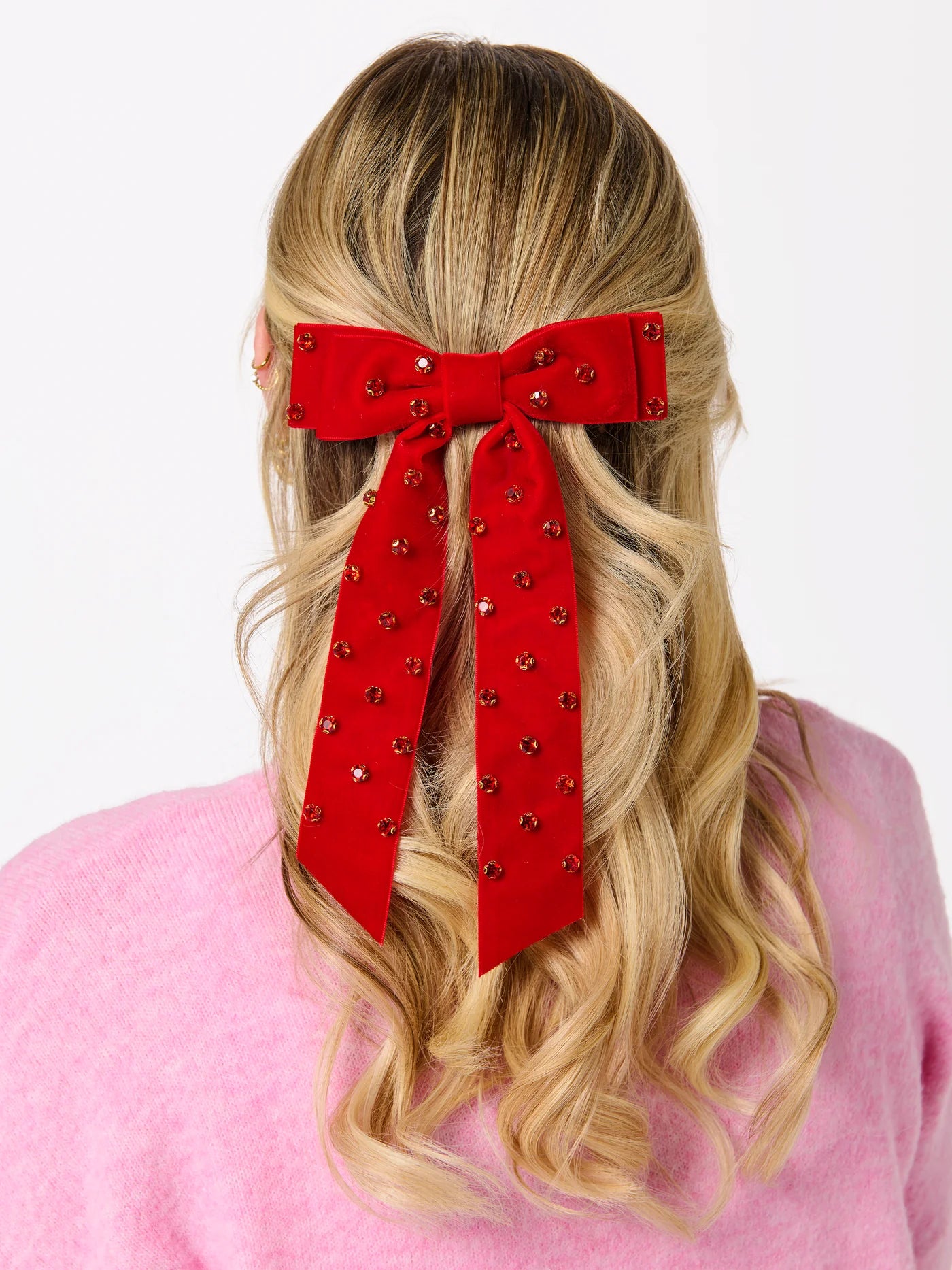 Velvet and Charms Bow Clip