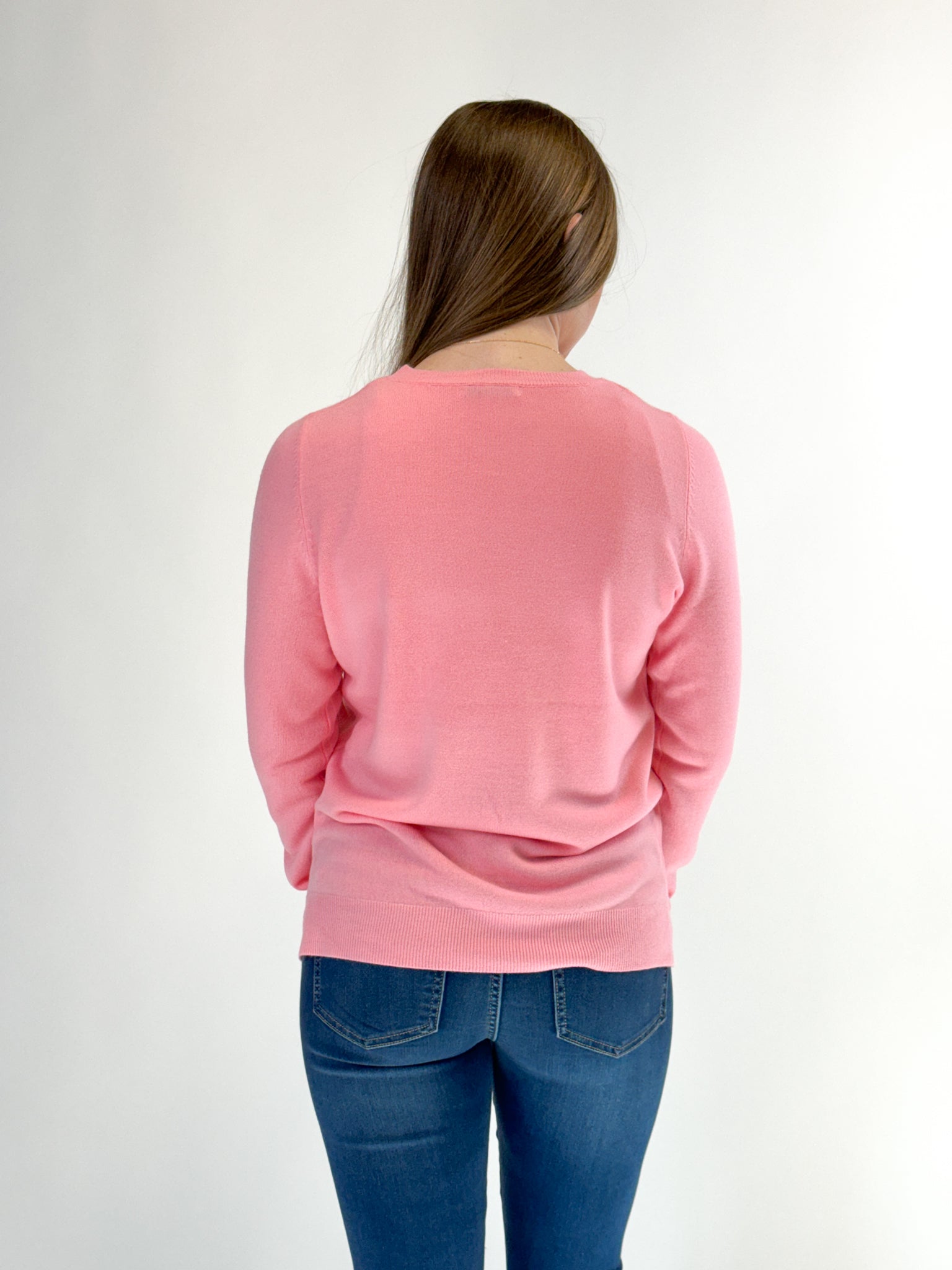 Basic Crewneck Sweater - Light Pink