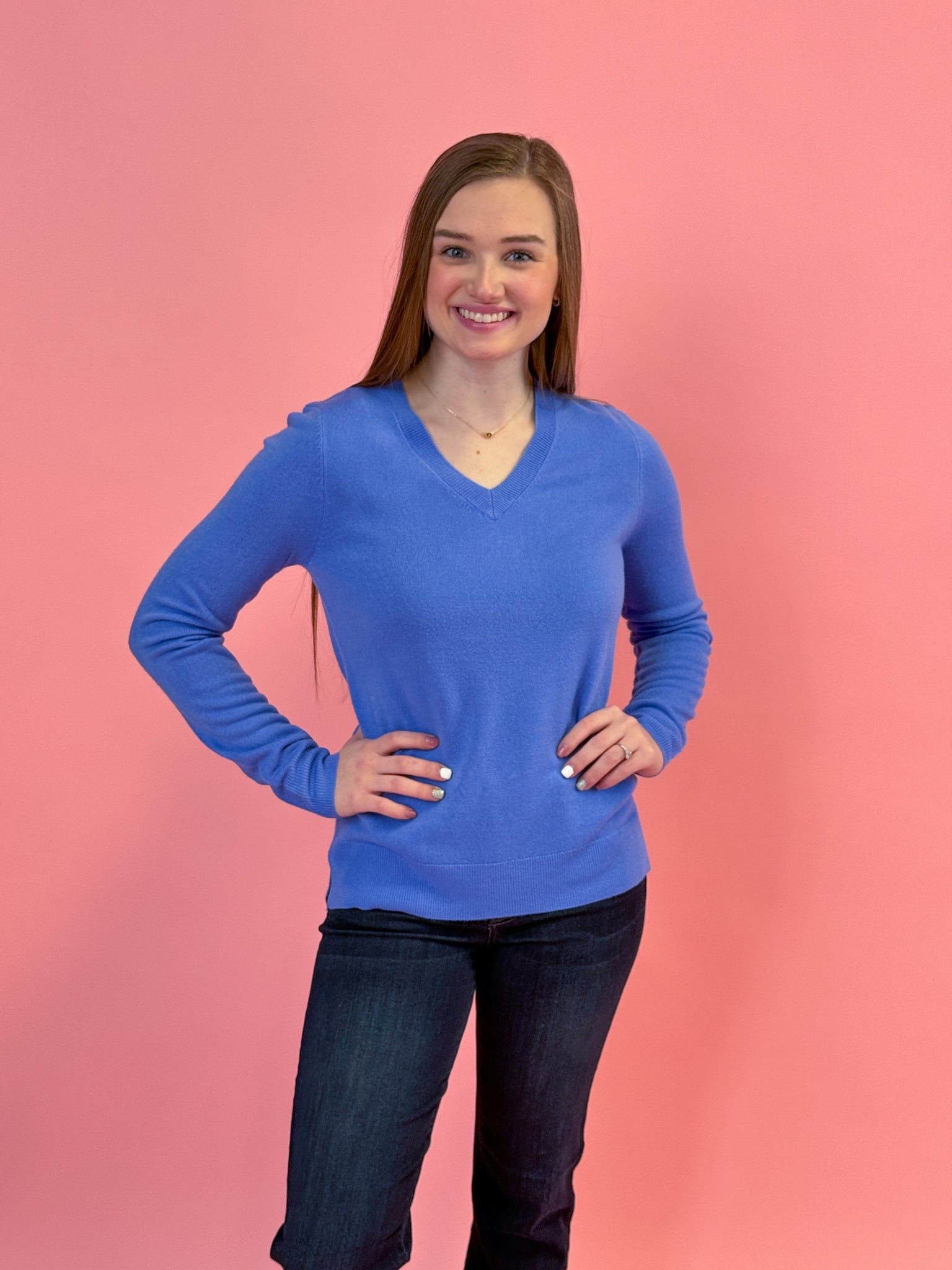 Cobalt V-Neck Sweater