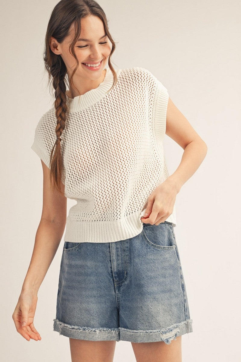 Drop Shoulder Lightweight Knit Sweater