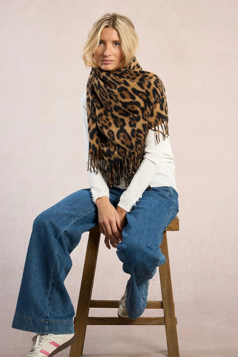 Molly Bracken Knitted Scarf - Cheetah