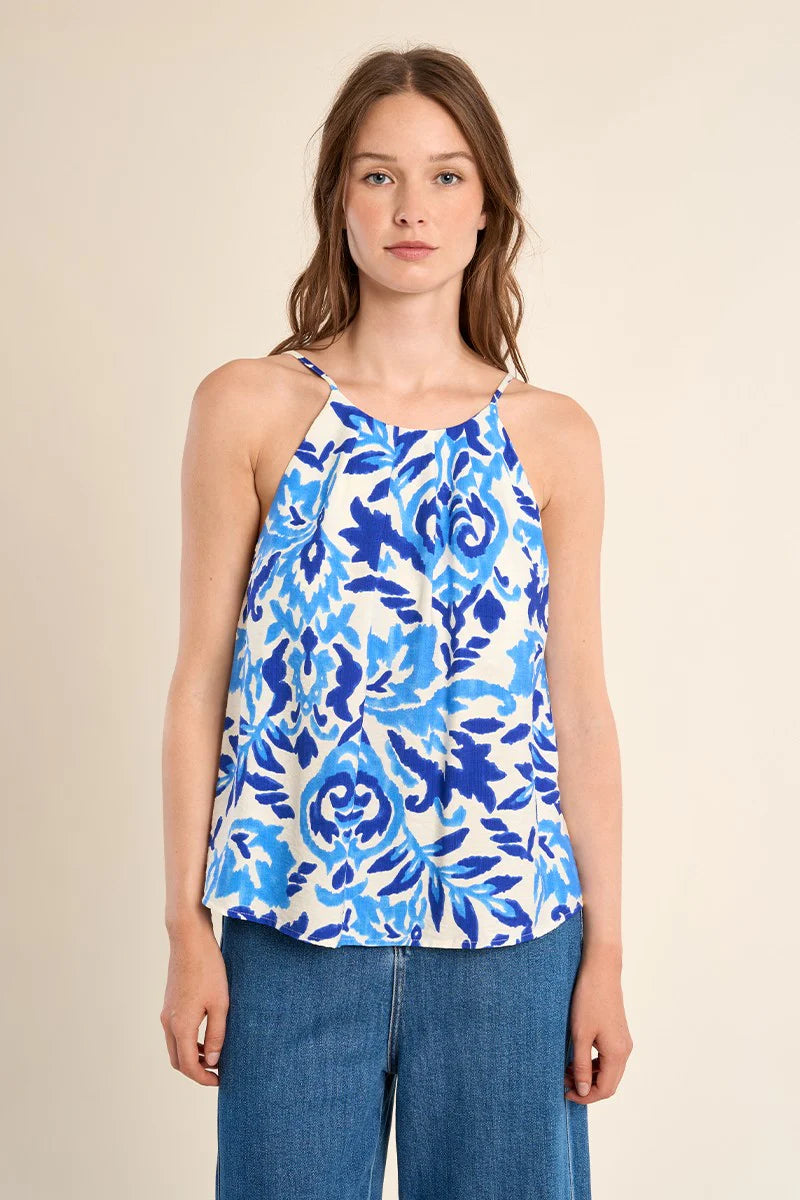 Pleated Neck Cami Top