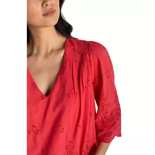 Liverpool 3/4 Sleeve Eyelet Top
