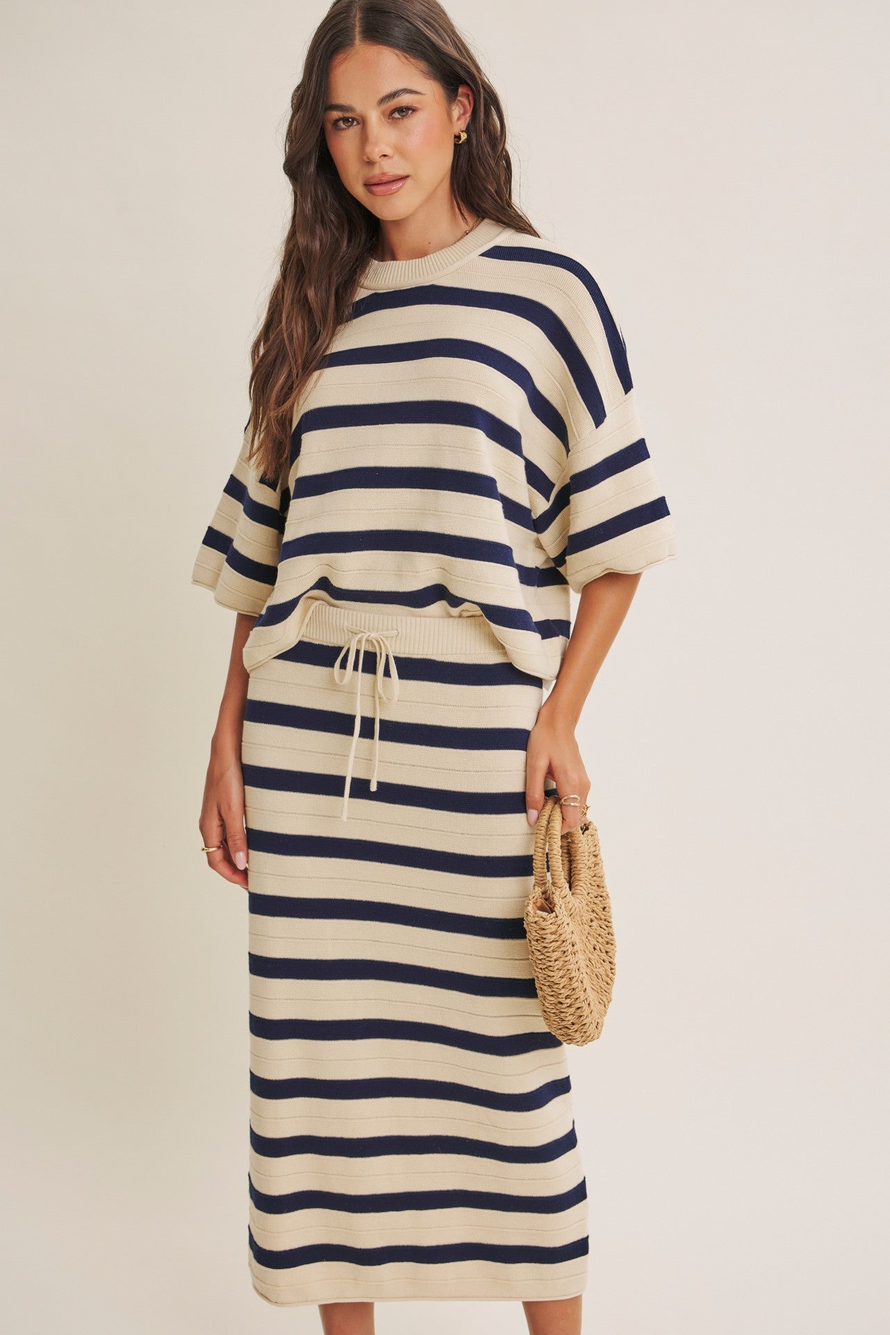 Weekend in Cannes Stripe Relaxed Sweater