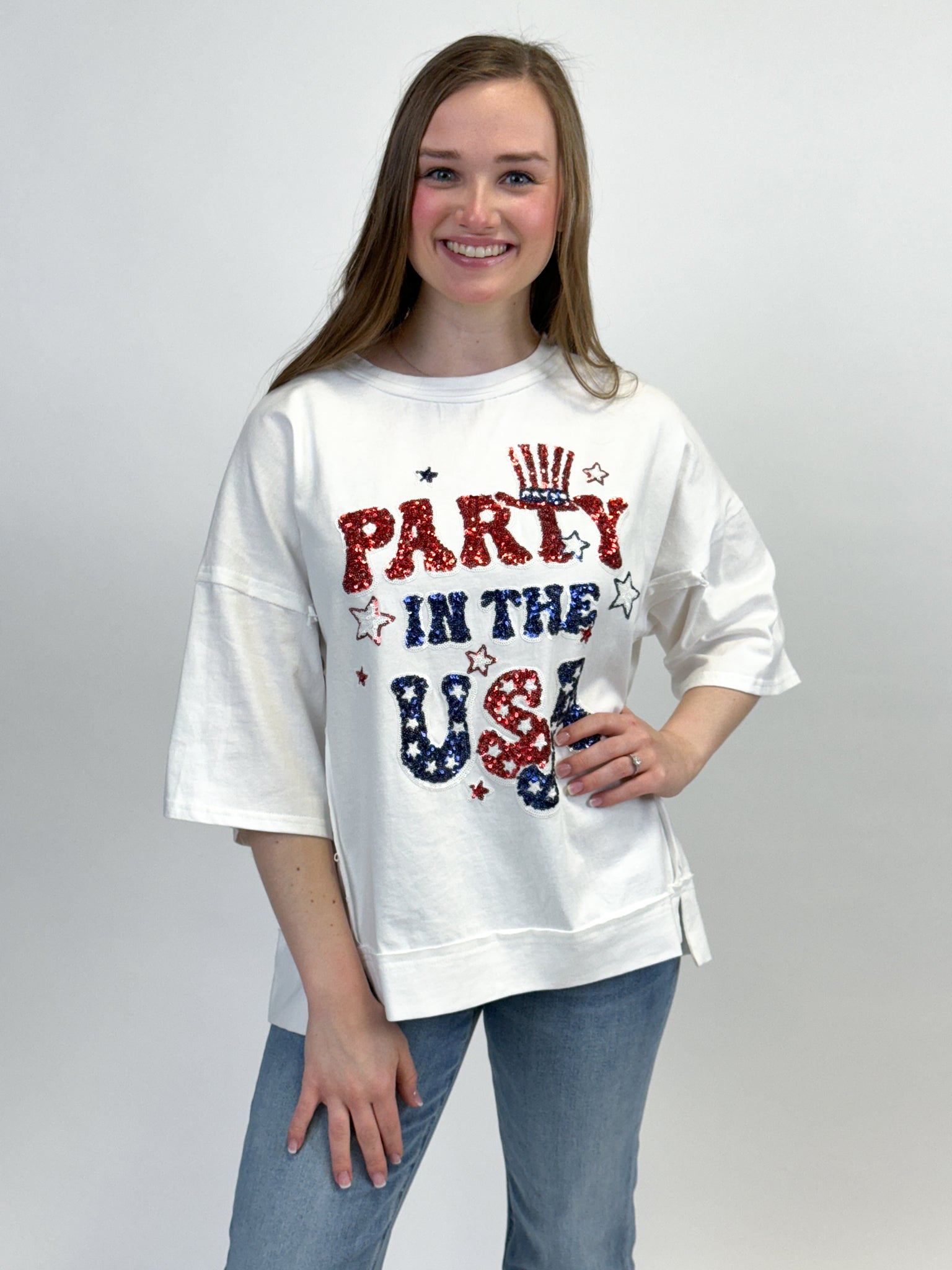 Party in the USA Sequins Tee