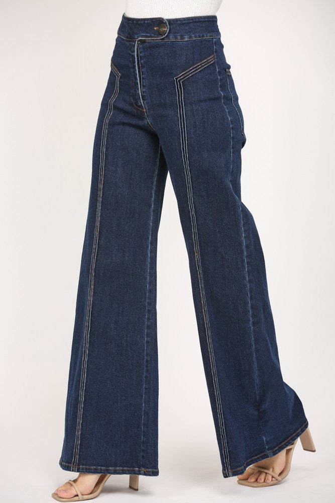 FATE High Waisted Wide Leg Jean