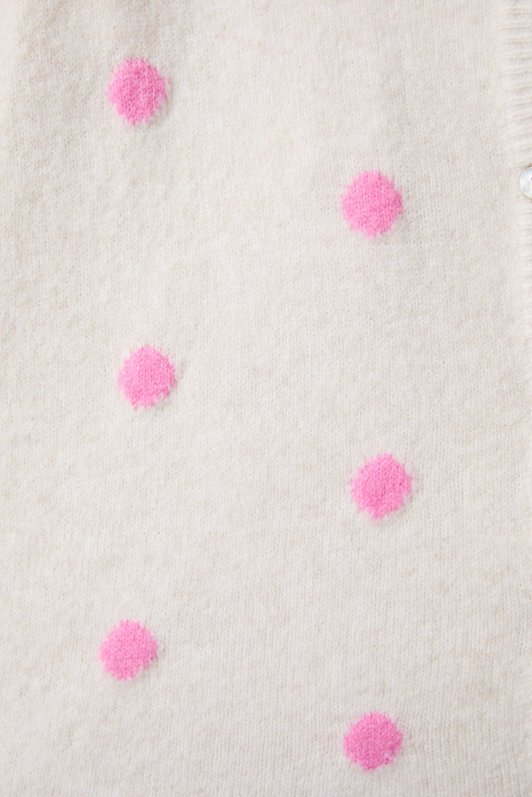 Short Sleeve Polka Dot Sweater Cardigan