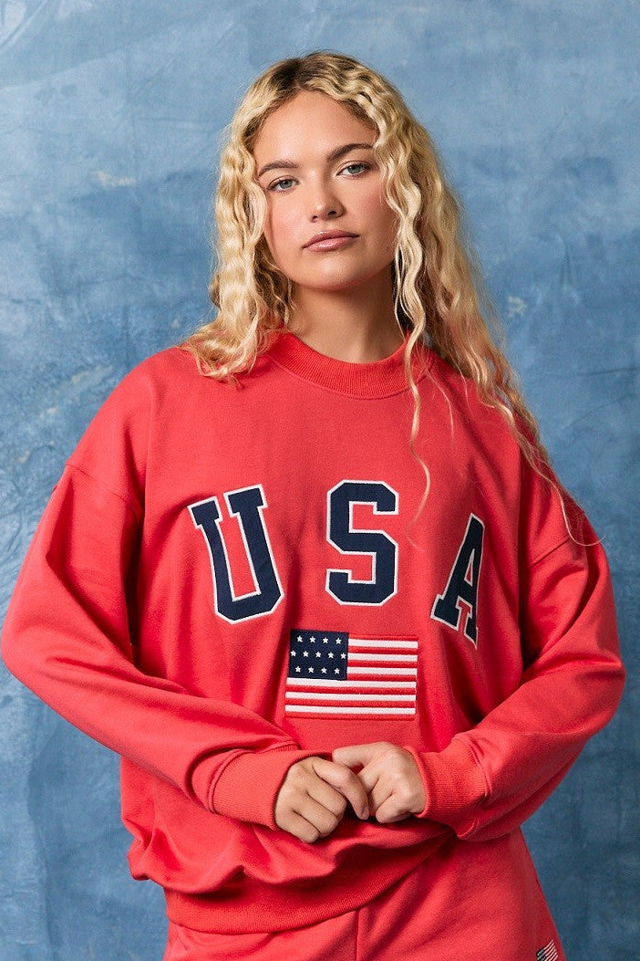 Long Sleeve Crew neck USA Sweatshirt