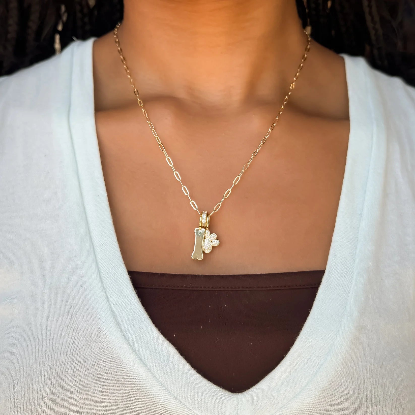 Sis Kiss Dog Bone Charm