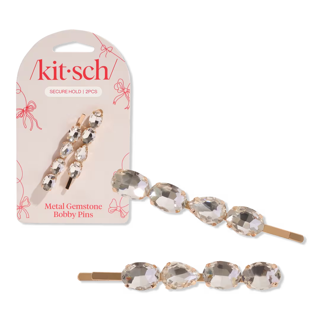 Kitsch Holiday Gemstone Bobby Pins 2pc Set