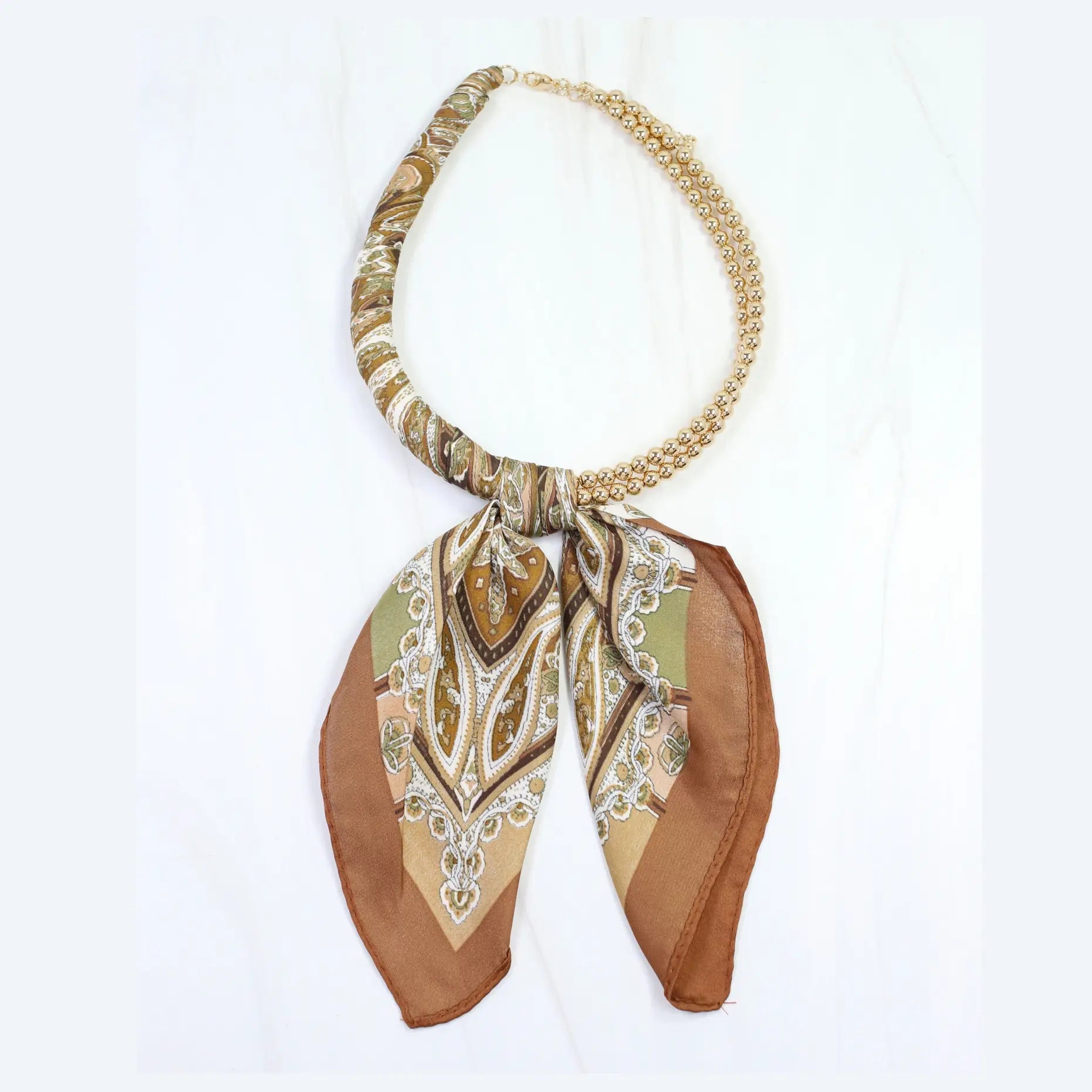 Laya Beaded Scarf Collar Necklace