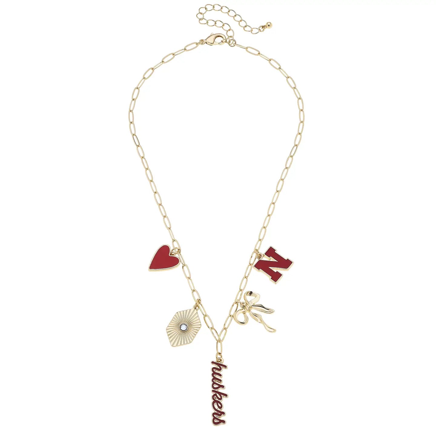 Nebraska Paper Clip Charm Necklace