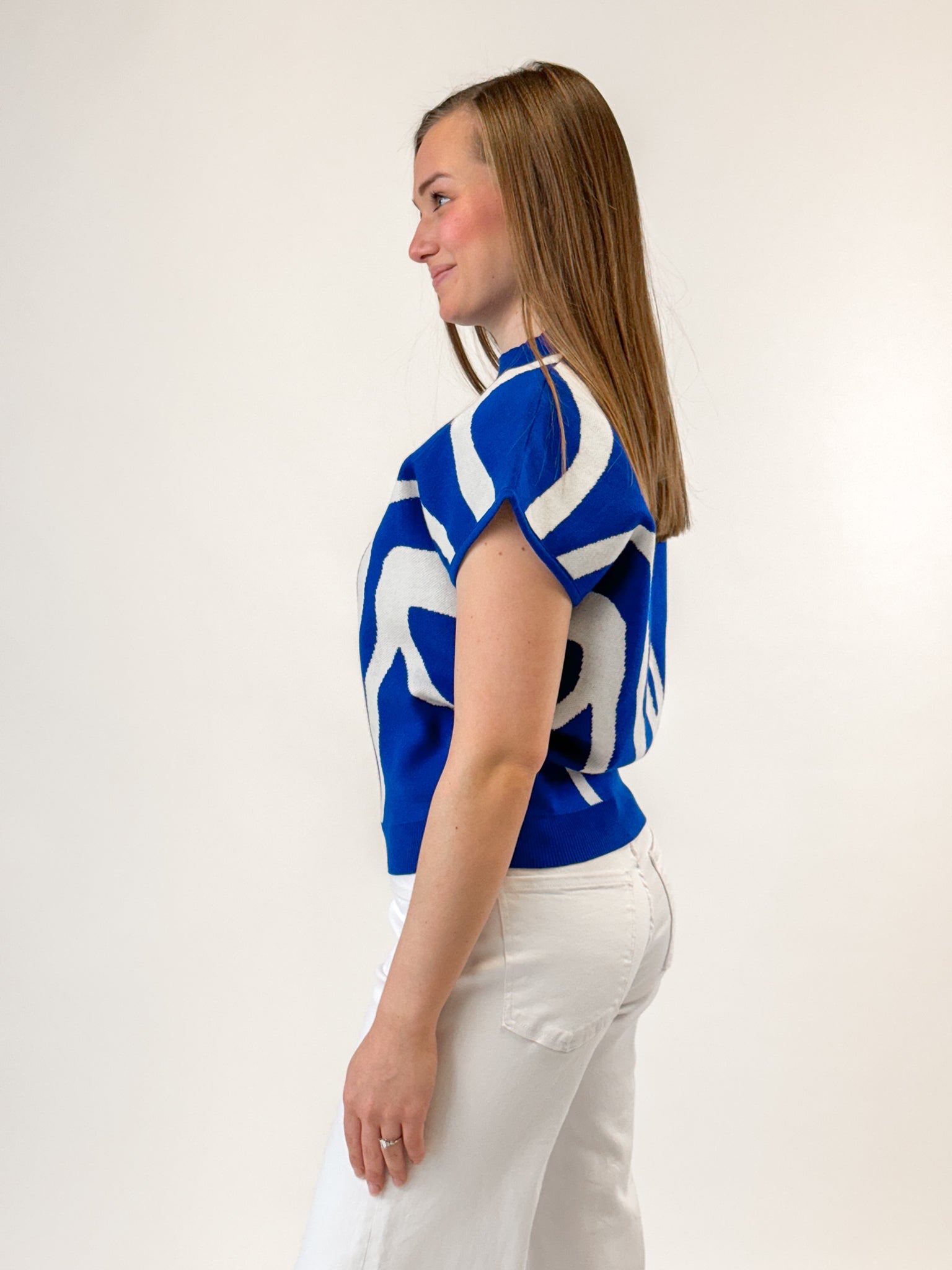Royal Blue Marbled Top
