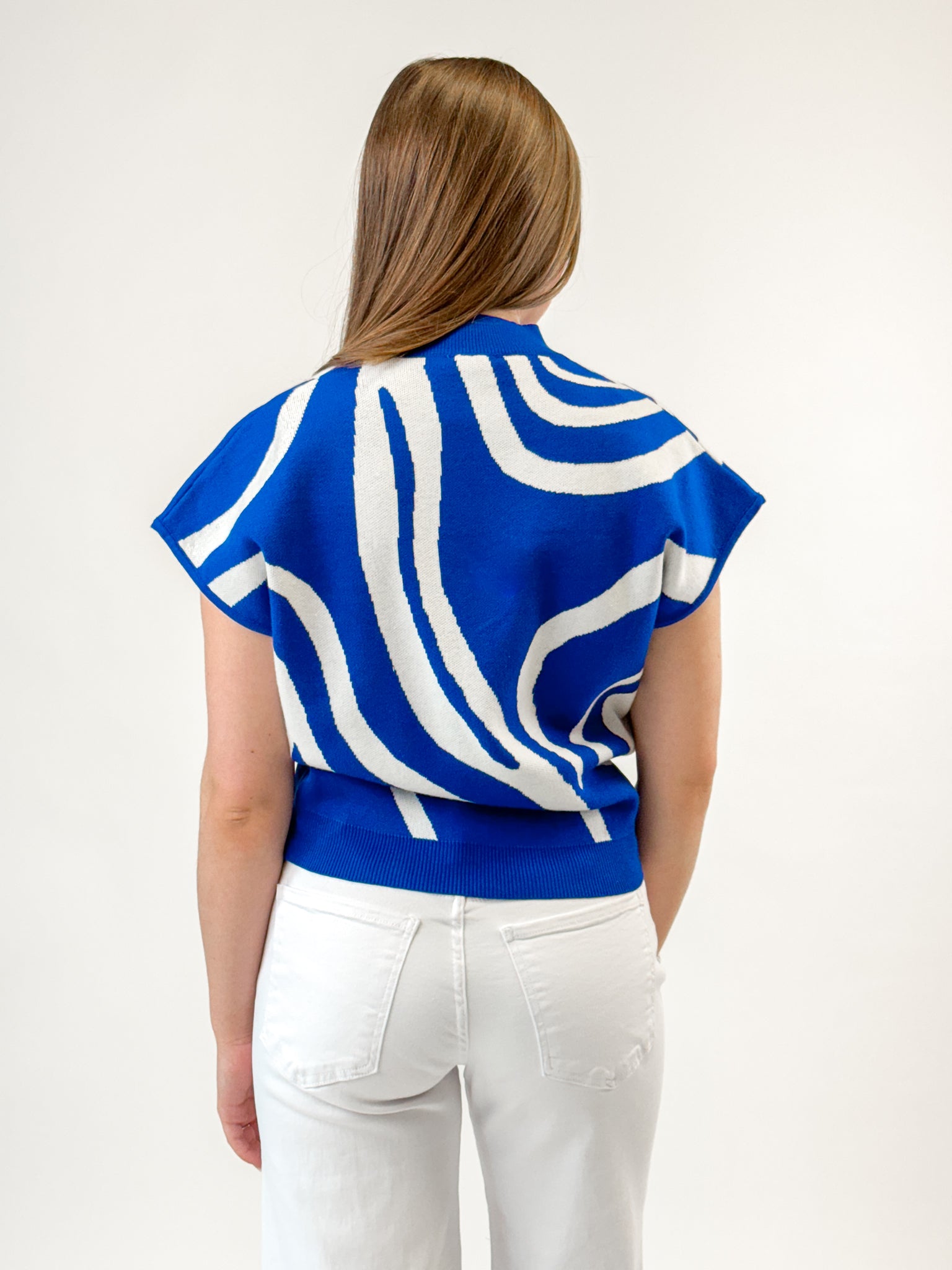 Royal Blue Marbled Top