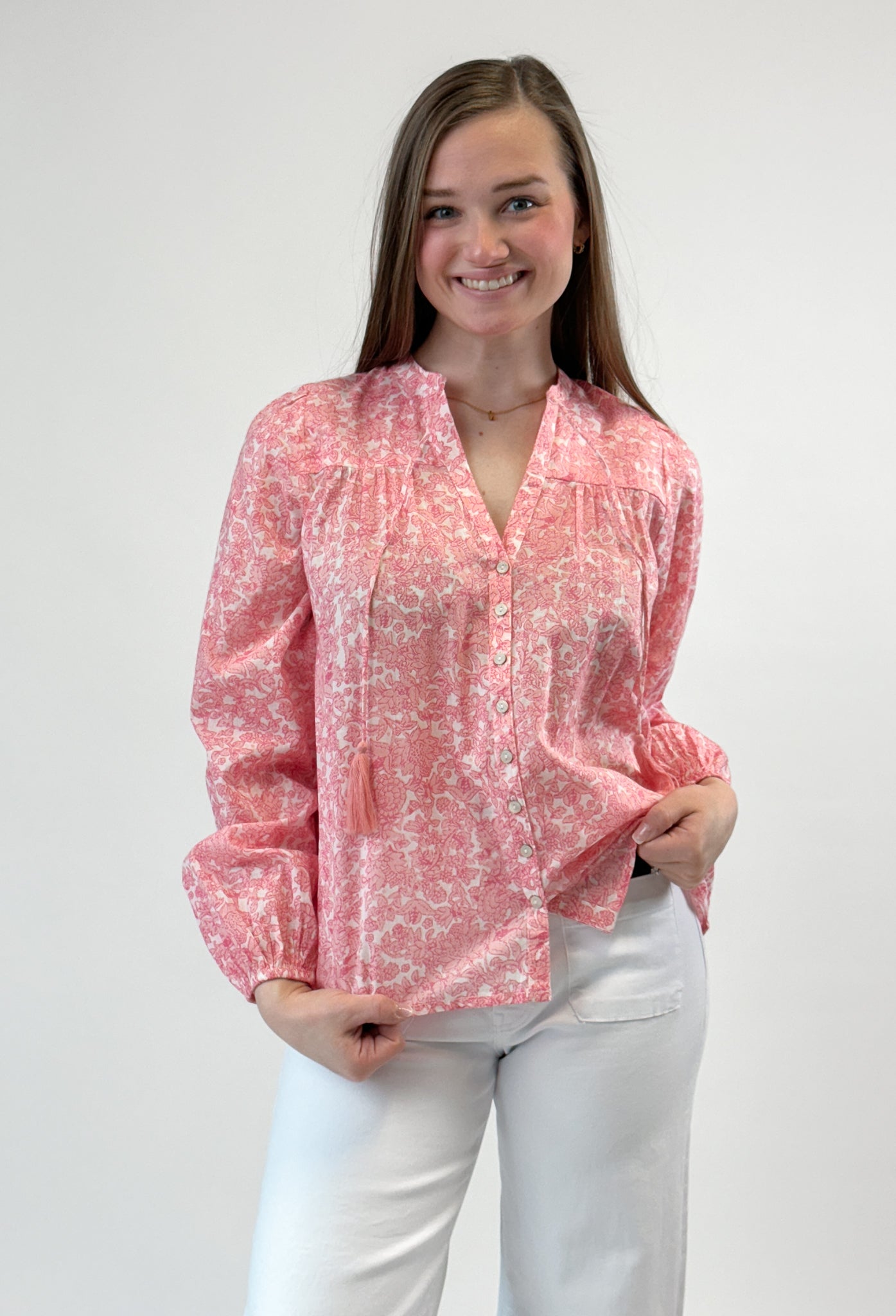 Long Sleeve Button Up Top
