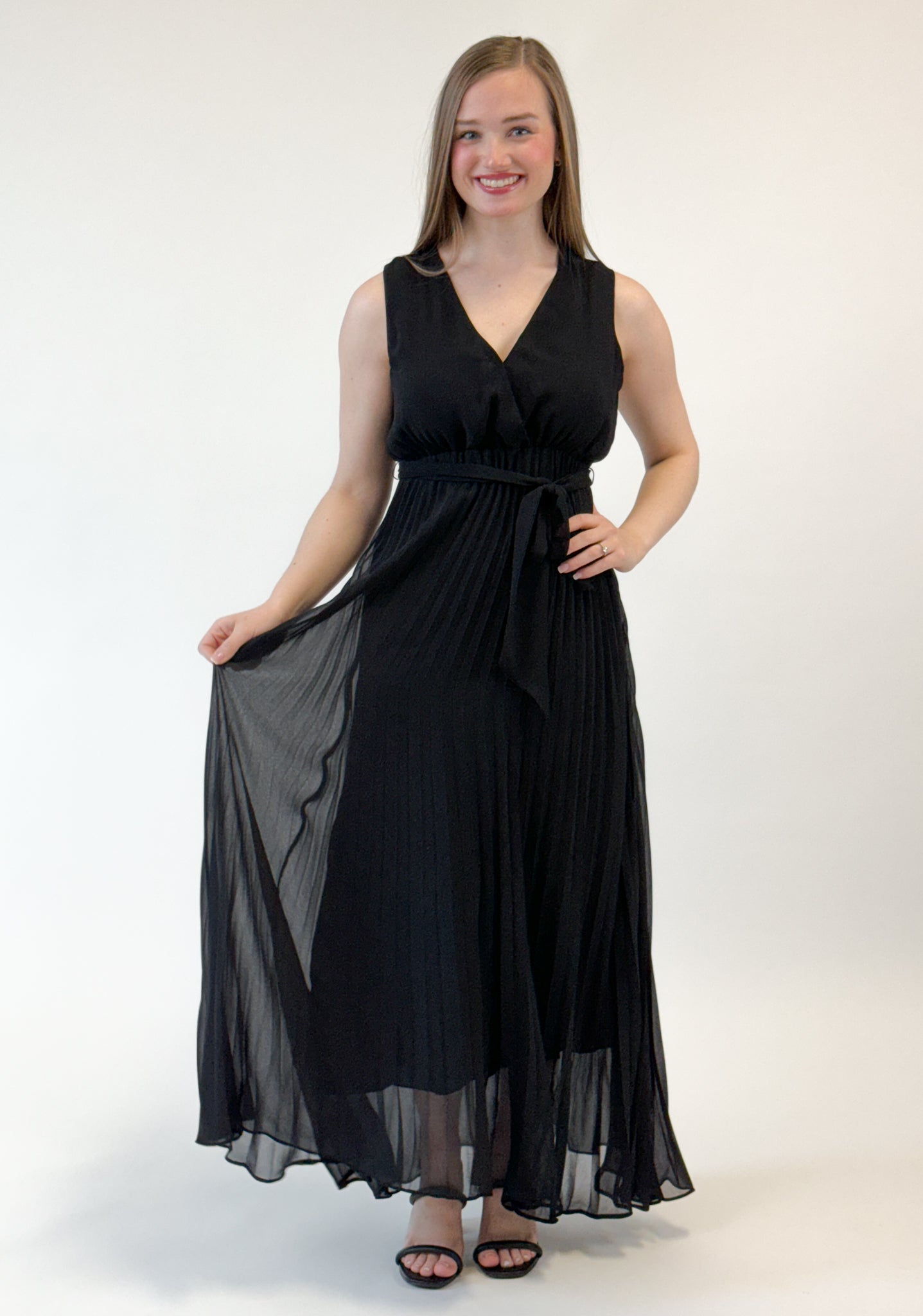 Tribal Sleeveless Dress - Black