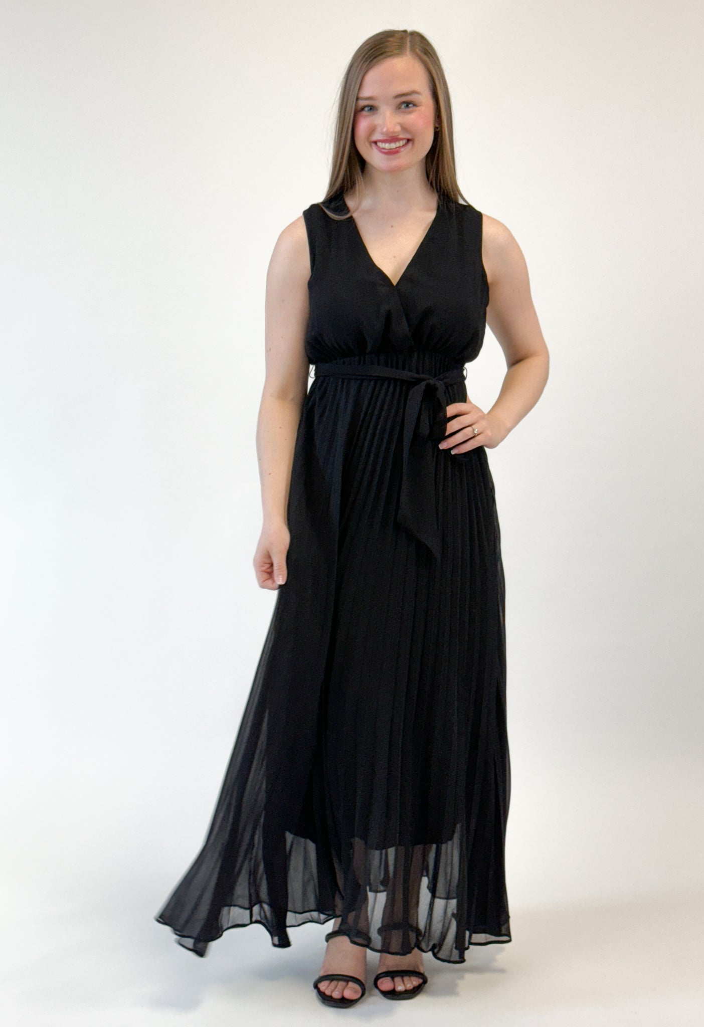 Tribal Sleeveless Dress - Black