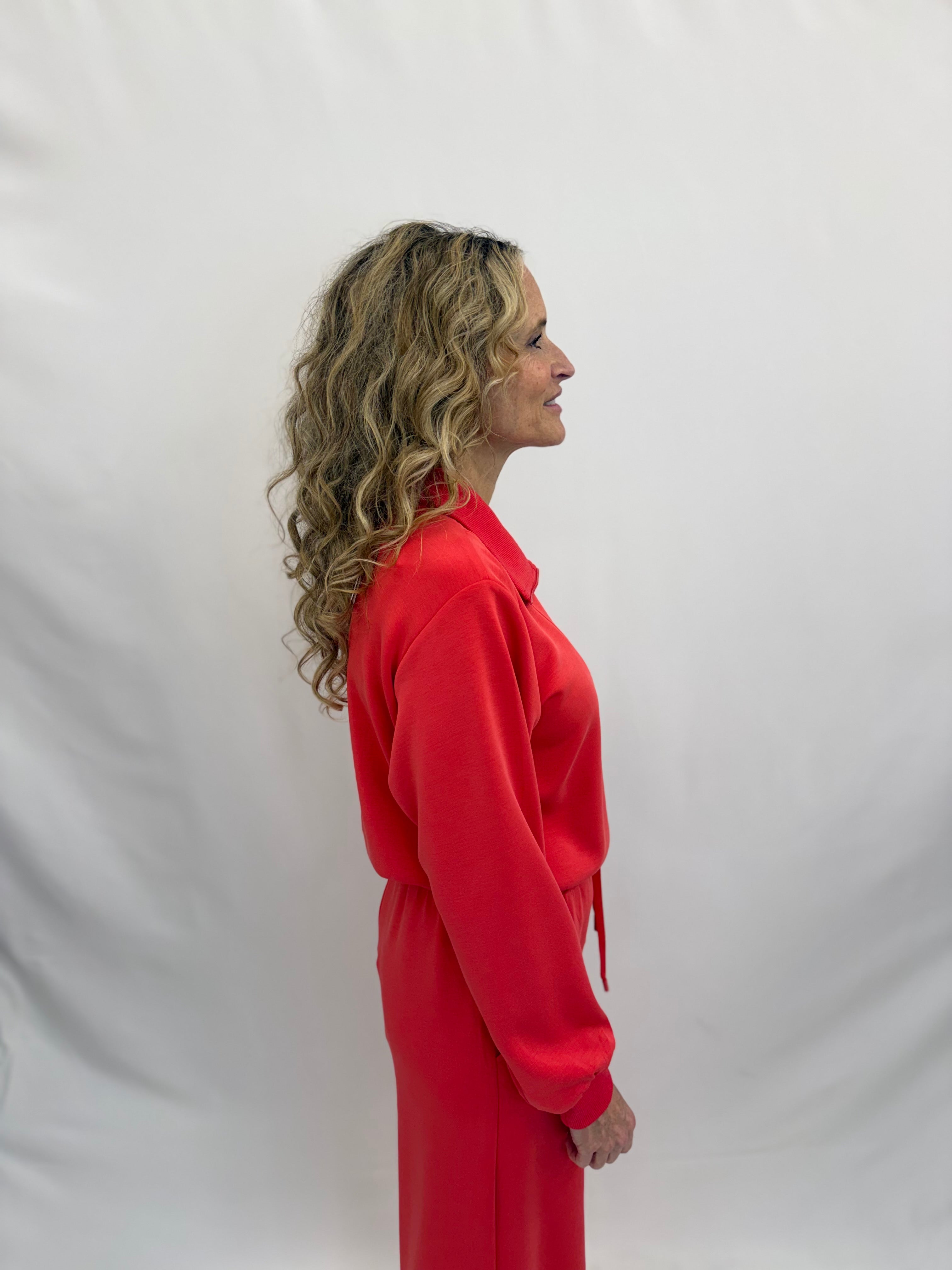 Brushed Modal Half Zip Sweatshirt