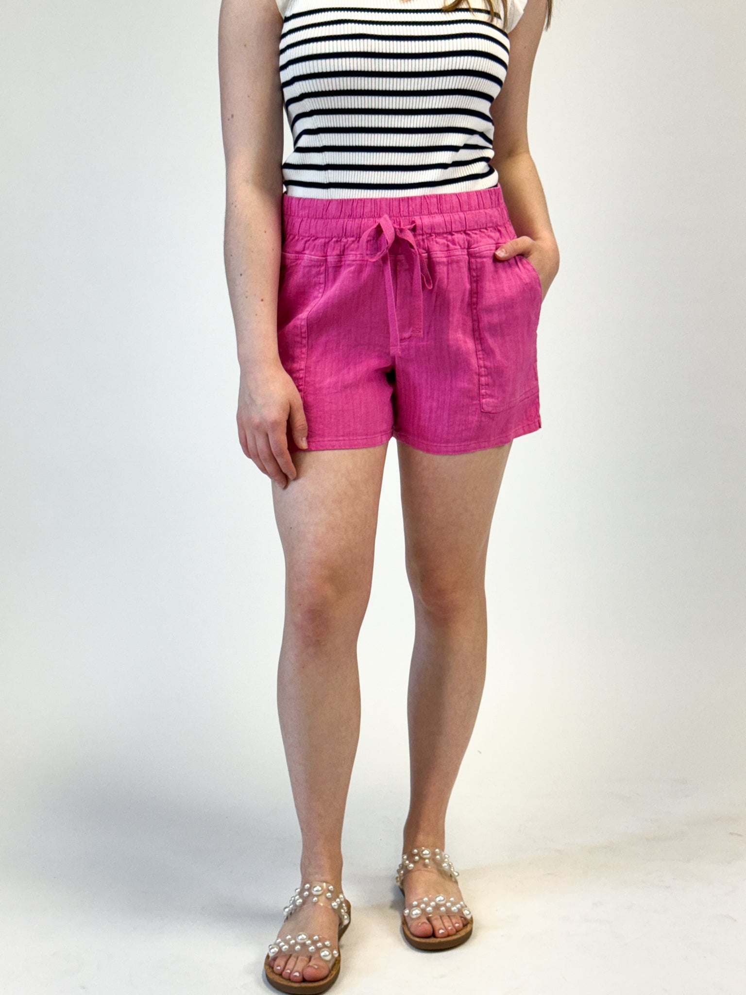 KUT Drawcord Linen Shorts