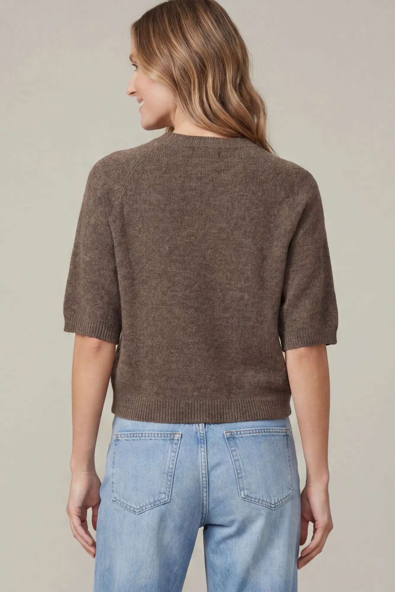 Short Sleeve Knit Sweater Top