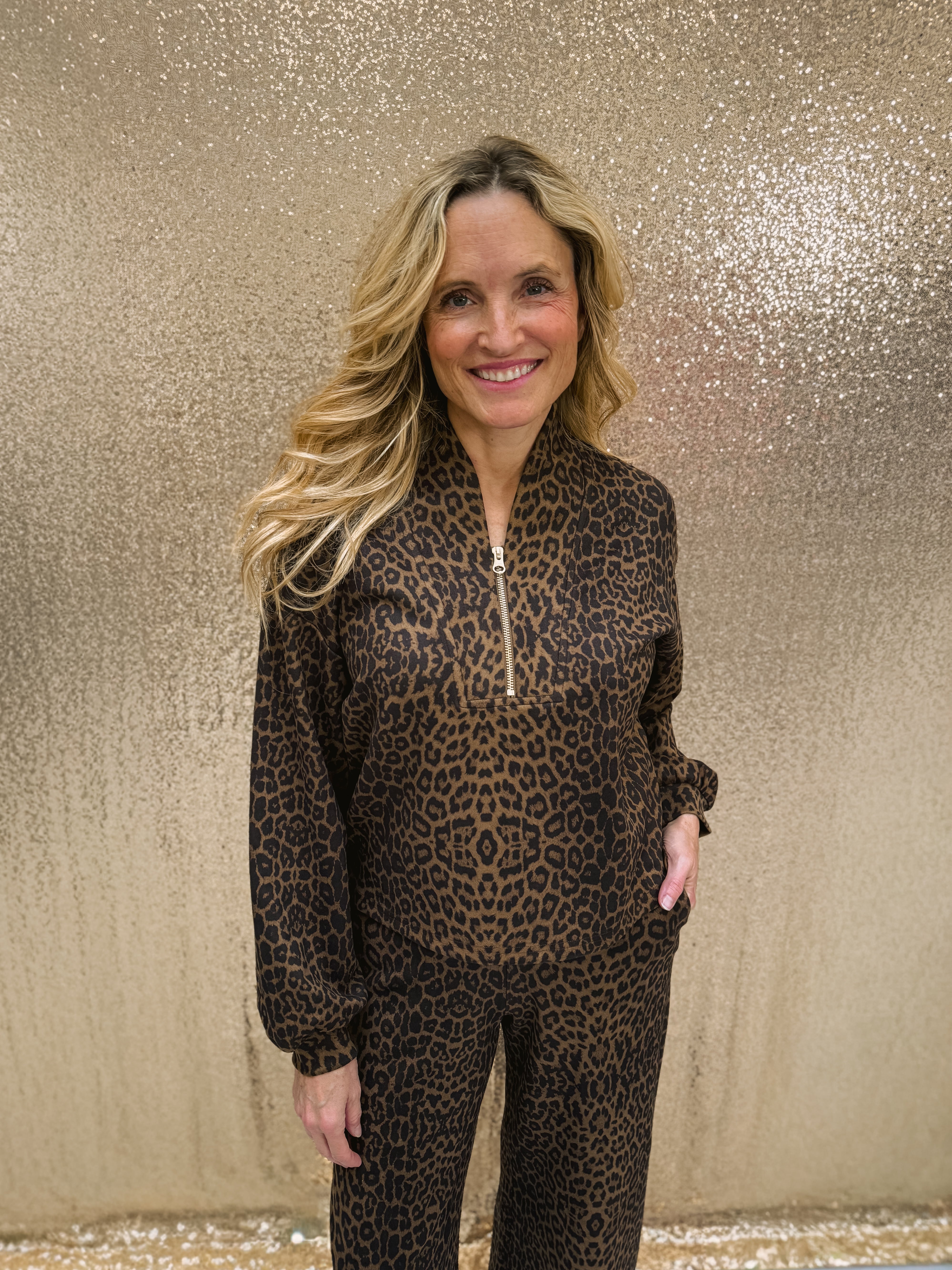Molly Bracken Leopard Zip Up