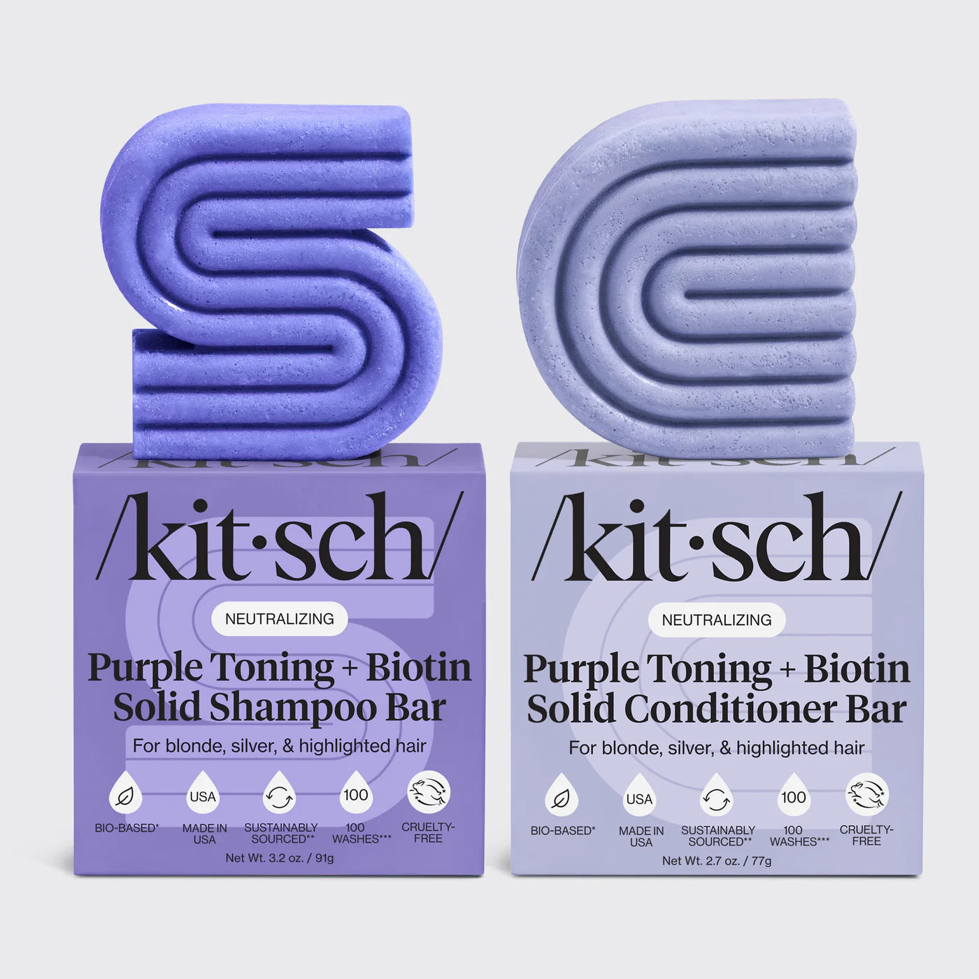 Purple Toning Shampoo & Conditioner Bar Combo